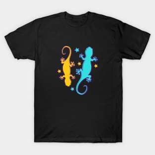 Hippie Colorful Lizards and Reptiles T-Shirt